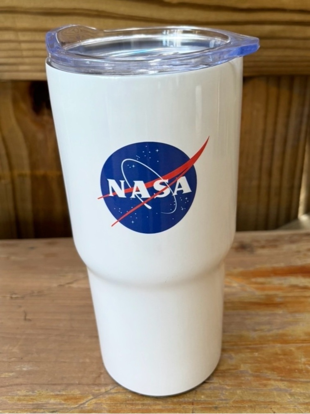 NASA Blue & Red Logo Artemis White Stainless Steel Tumbler Size 16oz